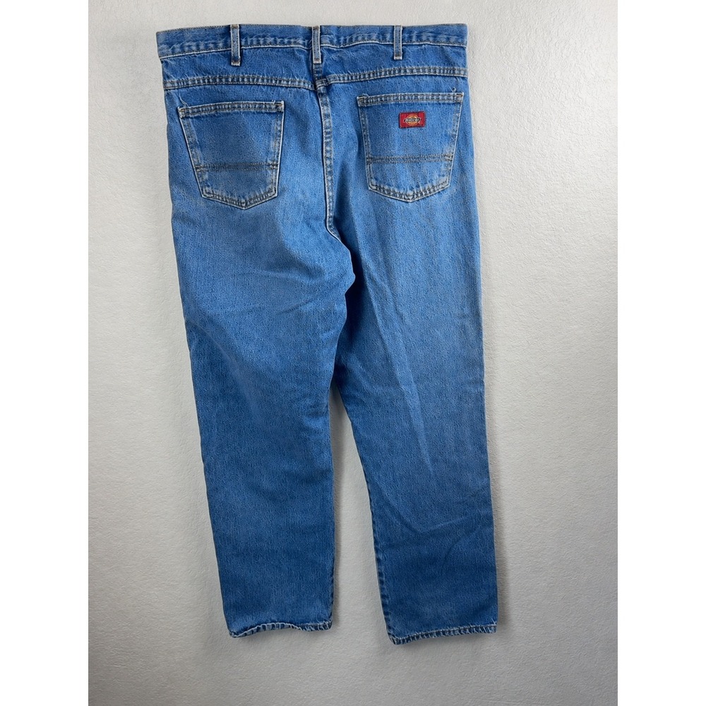 Dickies Men's 38x34 Regular Fit Blue Jeans Straight Leg Workwear Denim